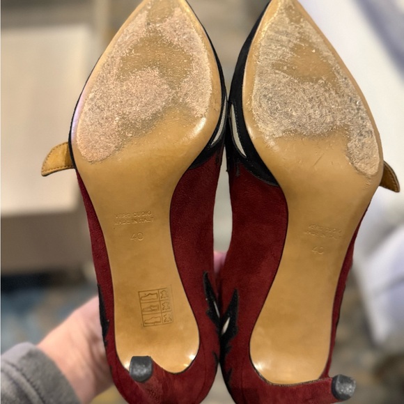 Isabel Marant Kylie Red and Black Heels - Picture 5 of 7